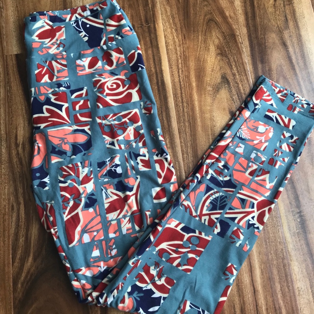 LuLaRoe, multicolor leggings, size OS